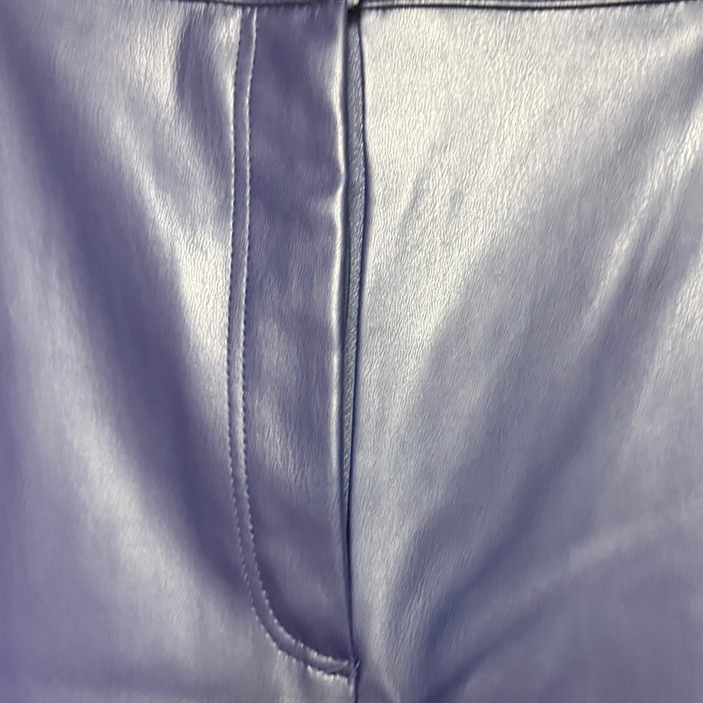 Halogen Navy Straight Leg Faux Leather Pants - Picture 6 of 13